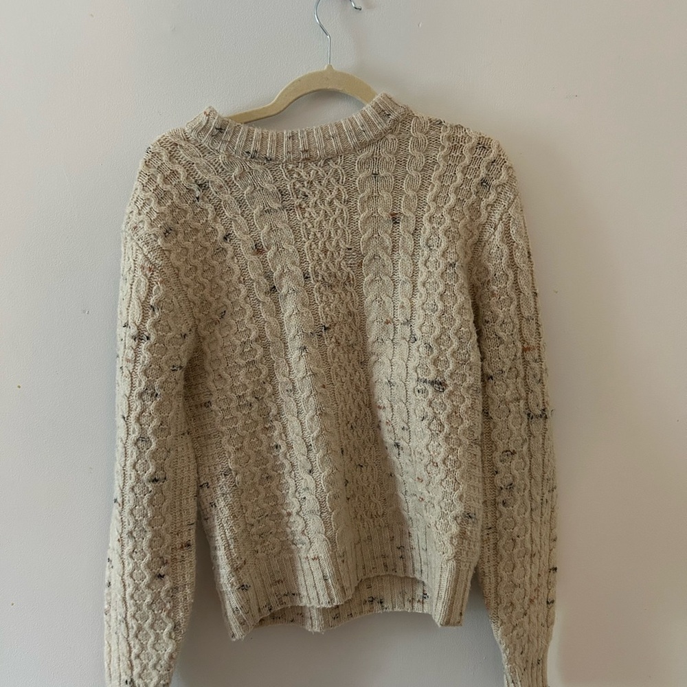 Cable Knit Cream Sweater
